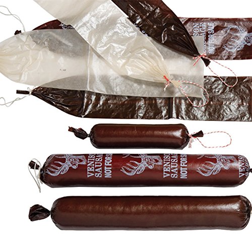 LEM wild game fibrous casings in clear format, ready to soak and stuff for homemade sausages.