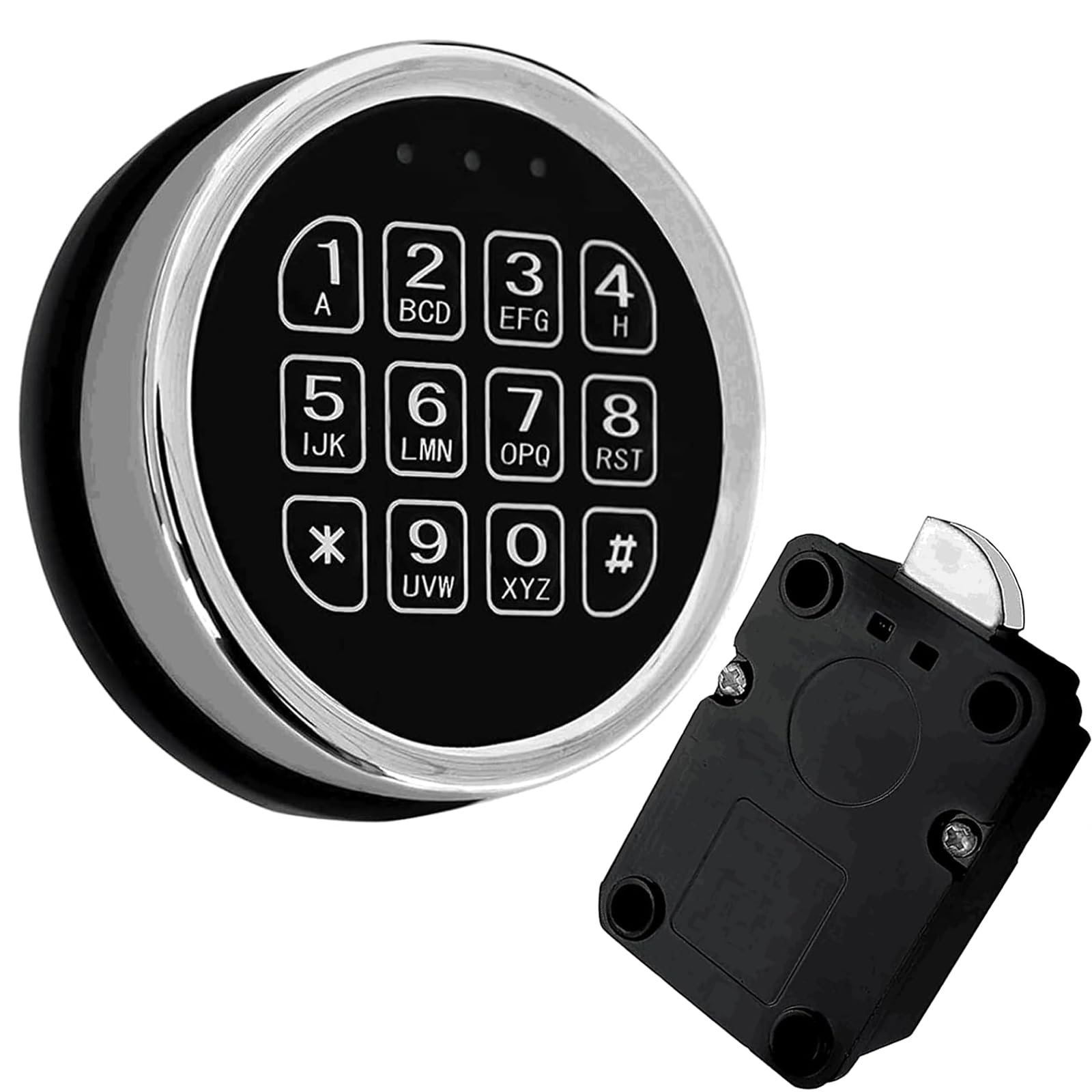 LEMOORE safe lock panel electronic chrome keypad for quick secure access