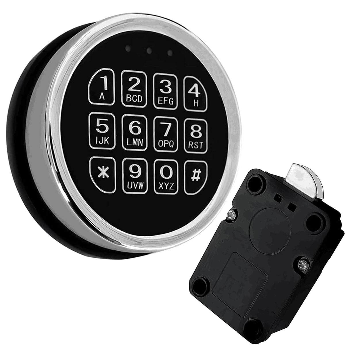 LEMOORE safe lock panel electronic chrome keypad for quick secure access