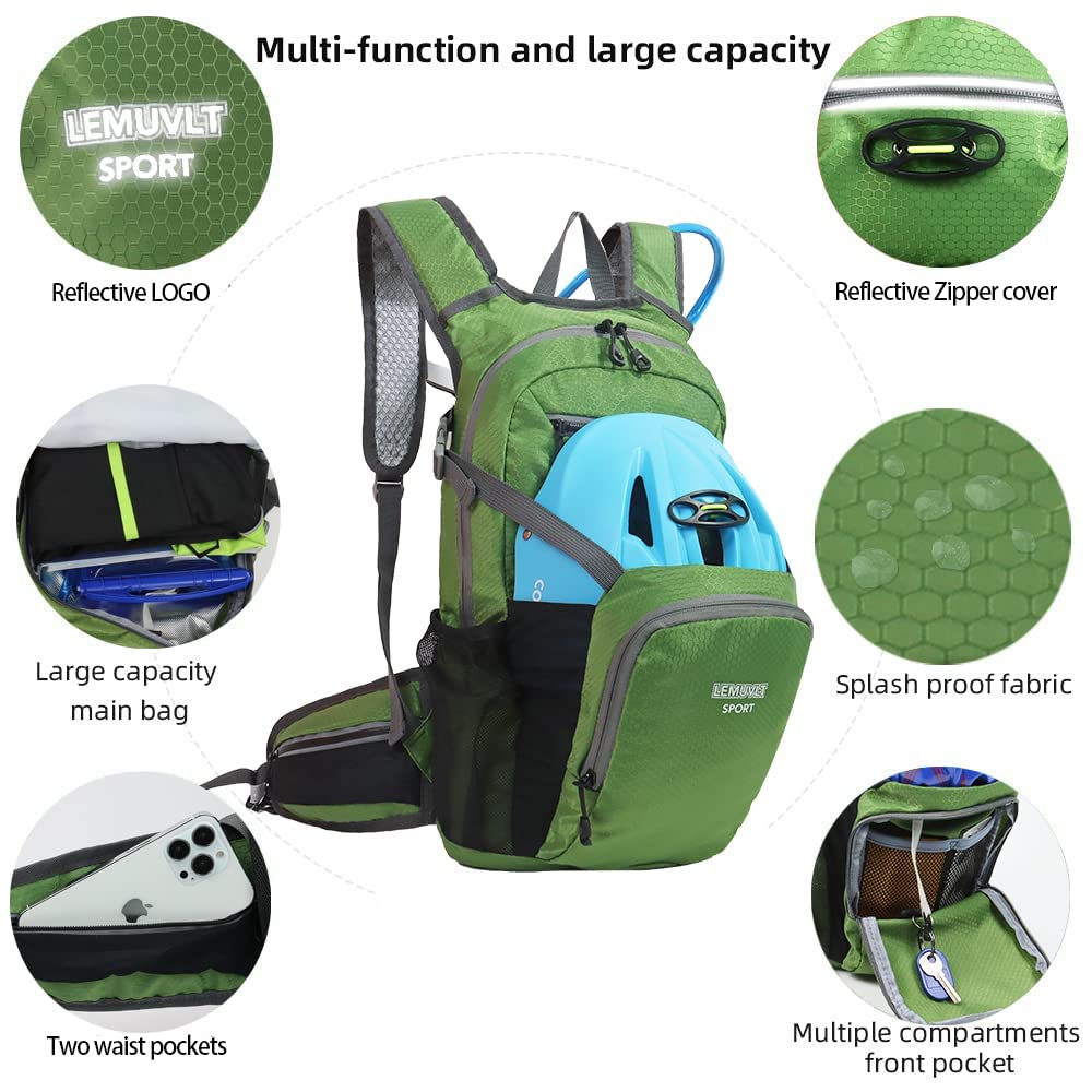 Lemuvlt Daypack olive honeycomb back for airflow and comfort