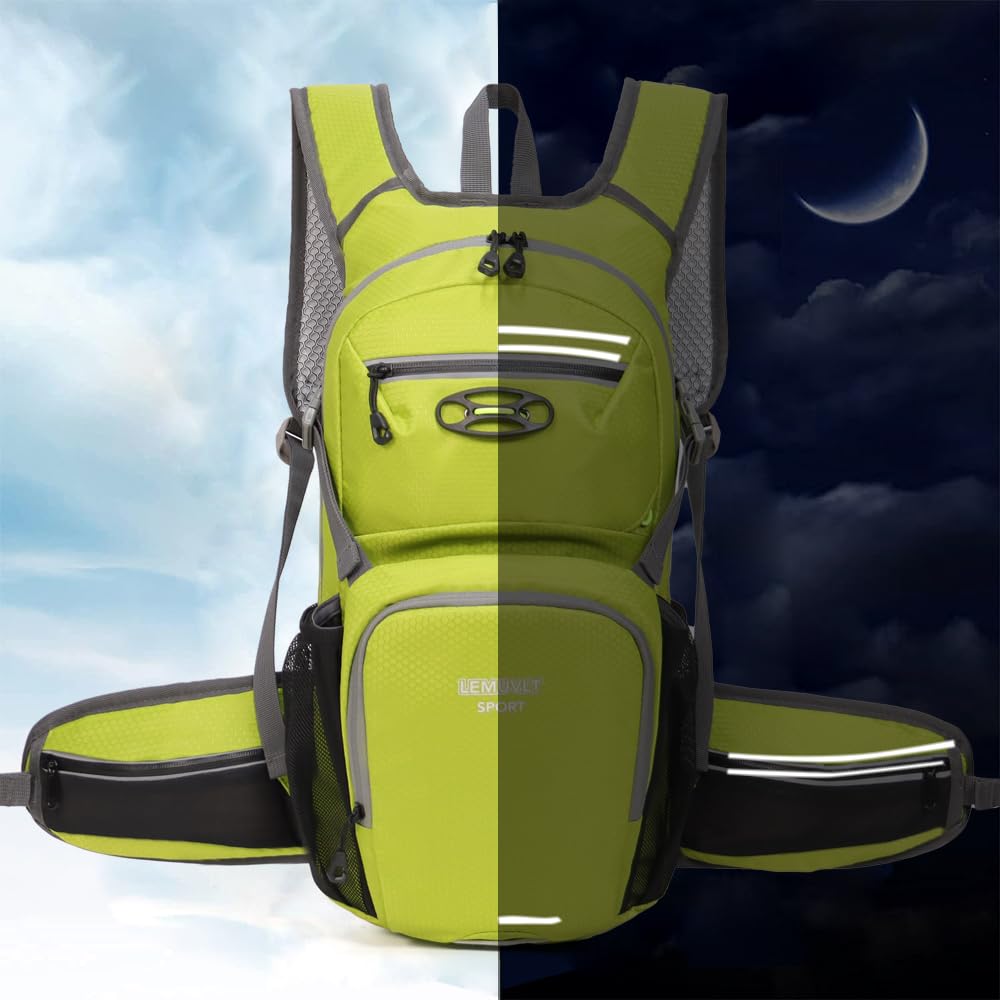 Lemuvlt small hiking daypack 15L in-use on trail demonstrates versatile daily sports companion.