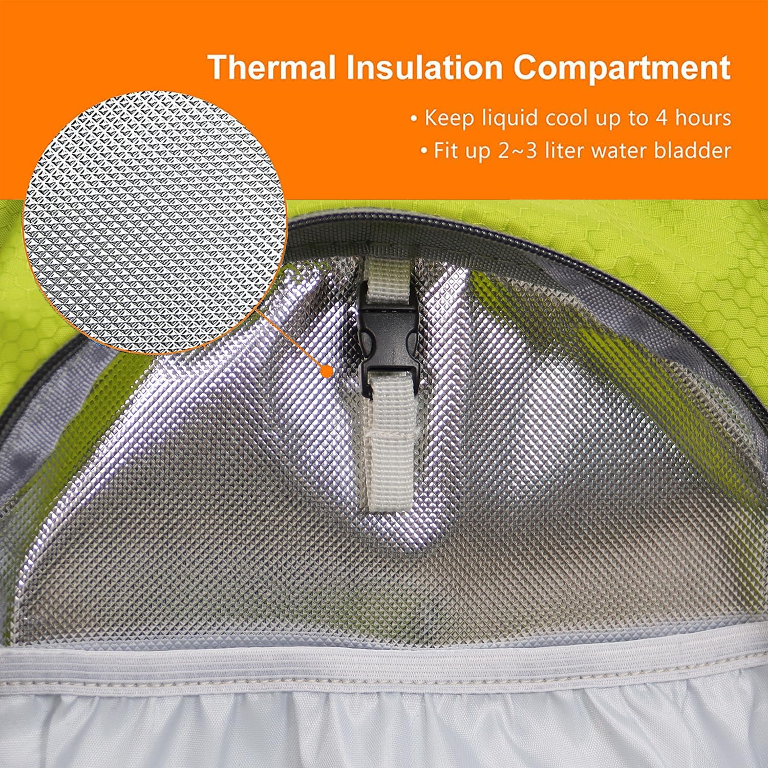 Lemuvlt small hiking daypack 15L insulated pocket keeps drinks cool on hot days.