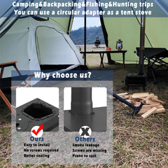 LEMVUZ backpacking wood stove designed for 1–2 people supports lightweight camping meals.