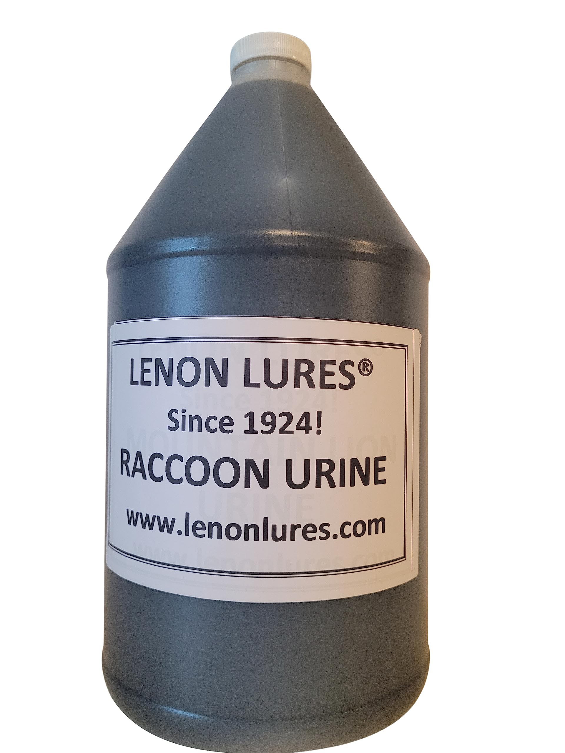 Lenon Lures Raccoon Urine gallon bottle for effective raccoon lure and hound training