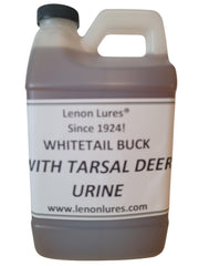 Lenon Lures whitetail buck urine with tarsal gland bottle for deer attraction and scent marking