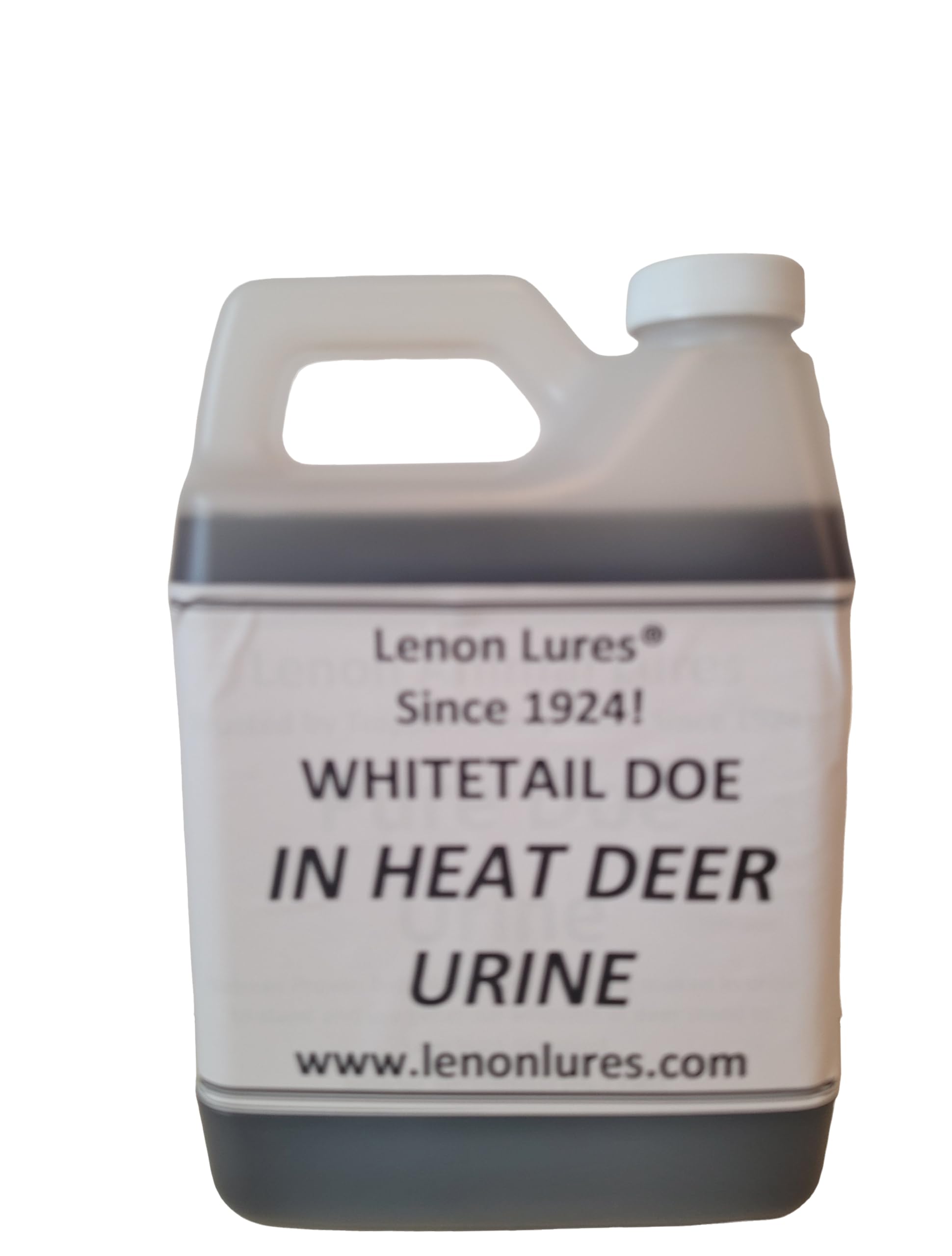 Lenon Lures Whitetail Doe in Heat Urine bottle for buck attraction during pre-rut.