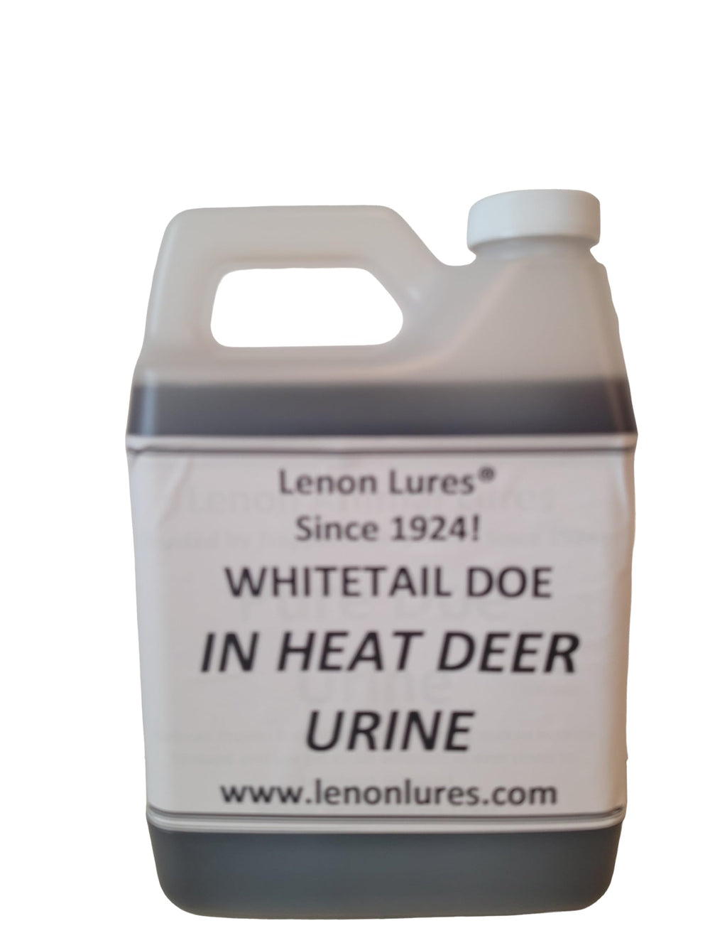 Lenon Lures Whitetail Doe in Heat Urine bottle for buck attraction during pre-rut.