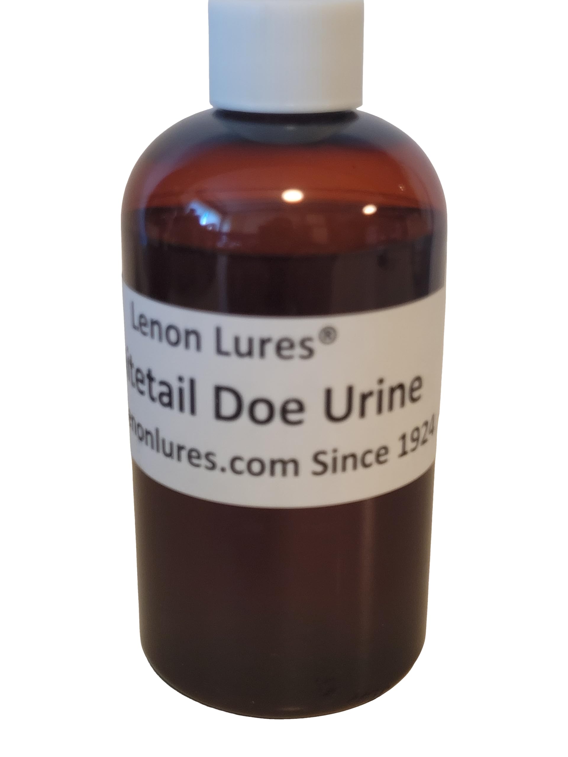 Lenon Lures Whitetail Doe Urine bottle enhances scent lure for deer.