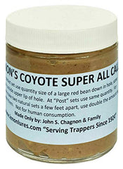 Lenon Lures Coyote Super All Call lure jar; potent attractant for long-line trap sets