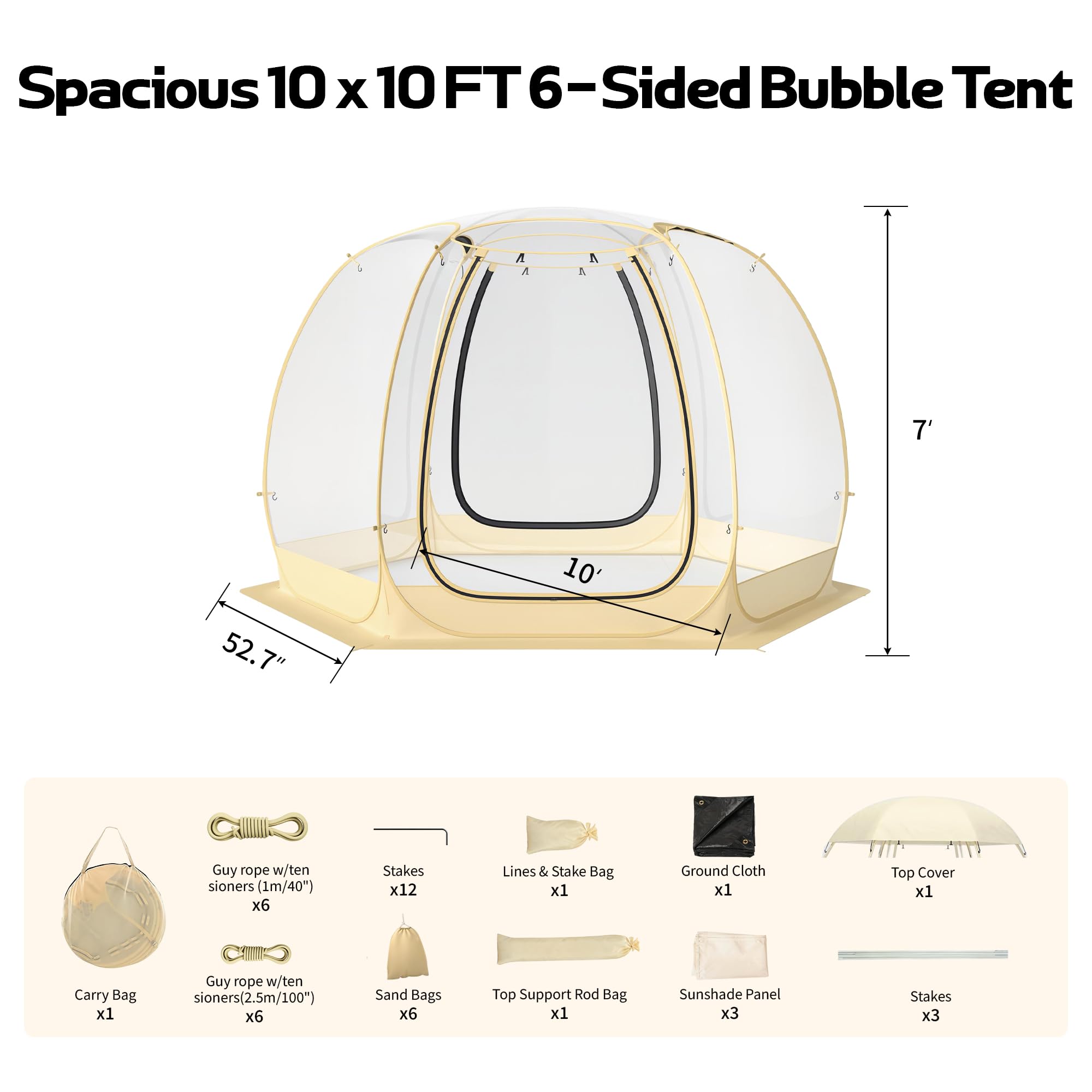 Lenotos bubble tent backyard use ideal for outdoor gatherings and relaxed lounging.