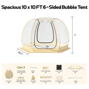 Lenotos bubble tent backyard use ideal for outdoor gatherings and relaxed lounging.
