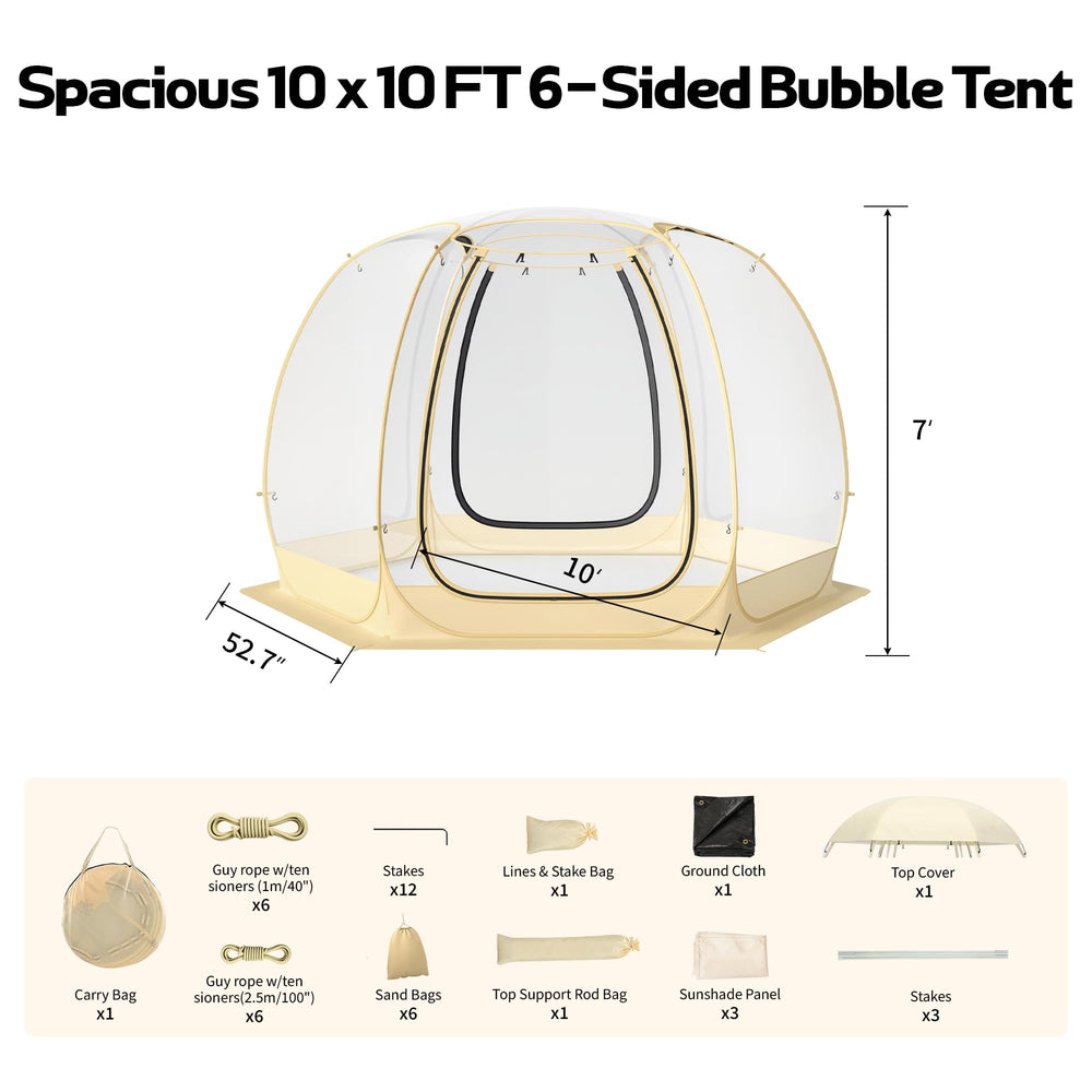 Lenotos bubble tent backyard use ideal for outdoor gatherings and relaxed lounging.