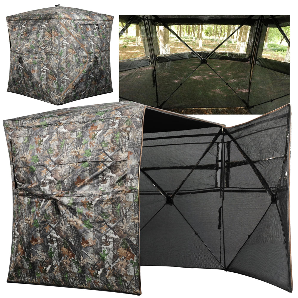 Lenotos hunting blind 270° view boosts concealment in varied terrain.
