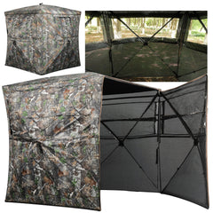 Lenotos hunting blind 270° view boosts concealment in varied terrain.