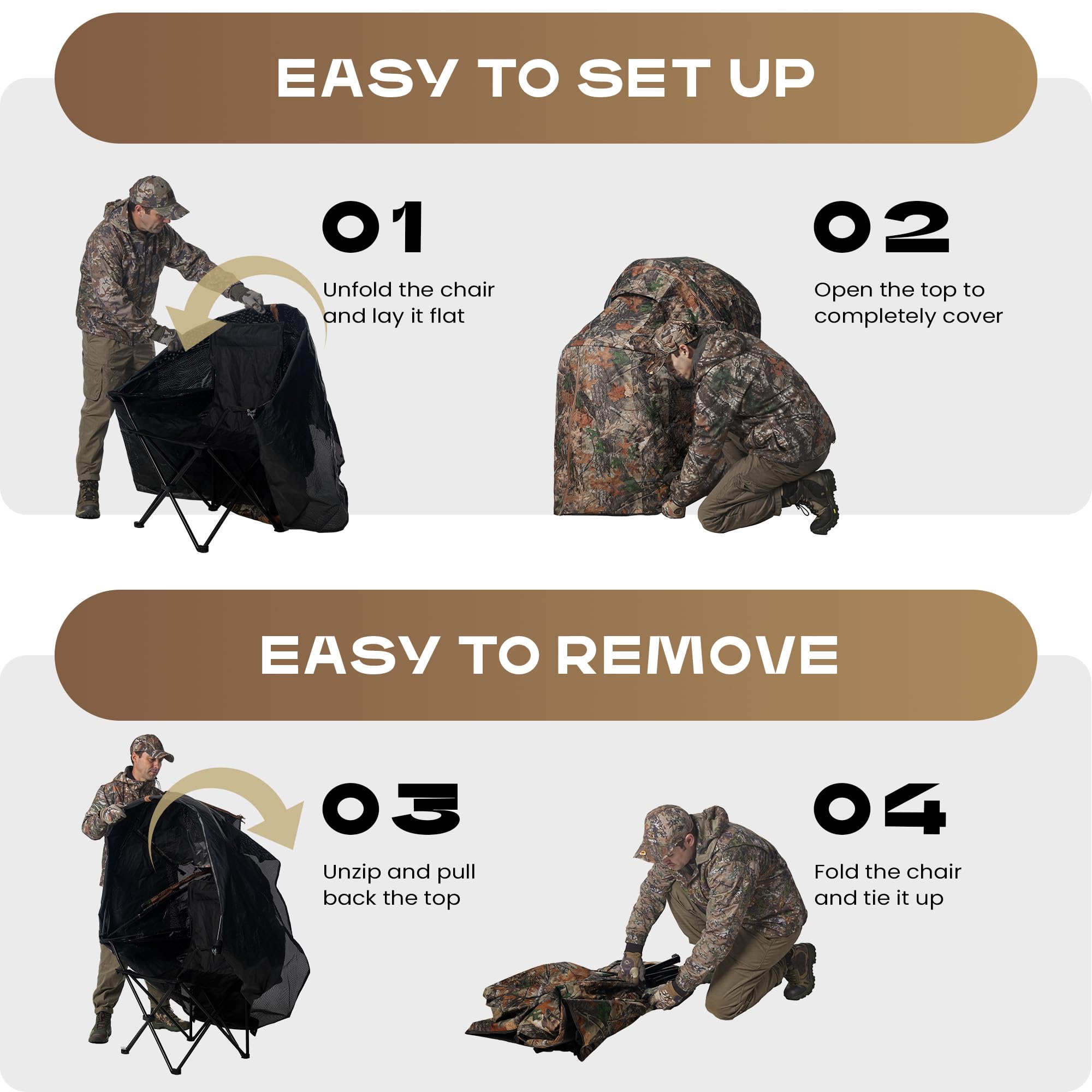 Lenotos hunting blind cup holder keeps beverages accessible in the field.