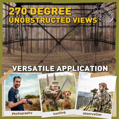 Lenotos hunting blind silent window system enables stealthy, quick operation.