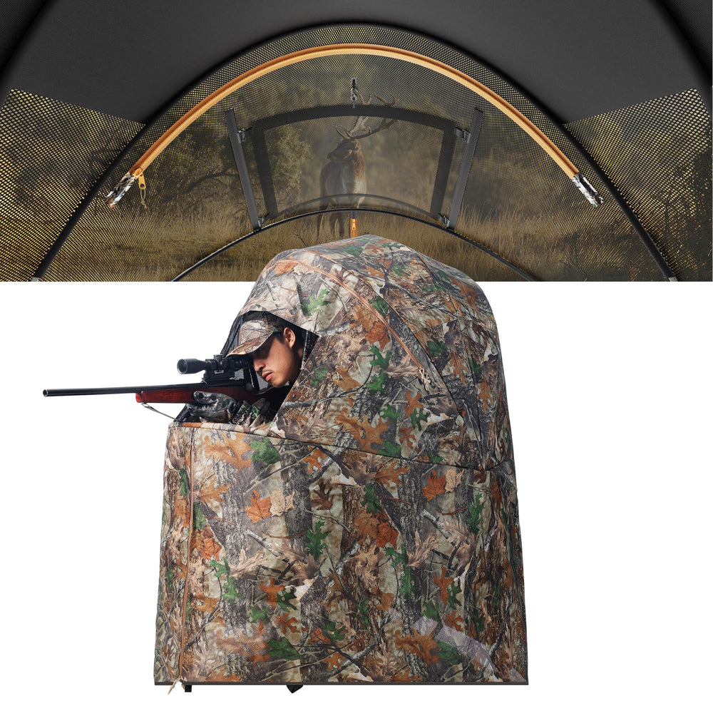 Lenotos lightweight 1-person blind folded for ultra-compact portability during remote hunts.