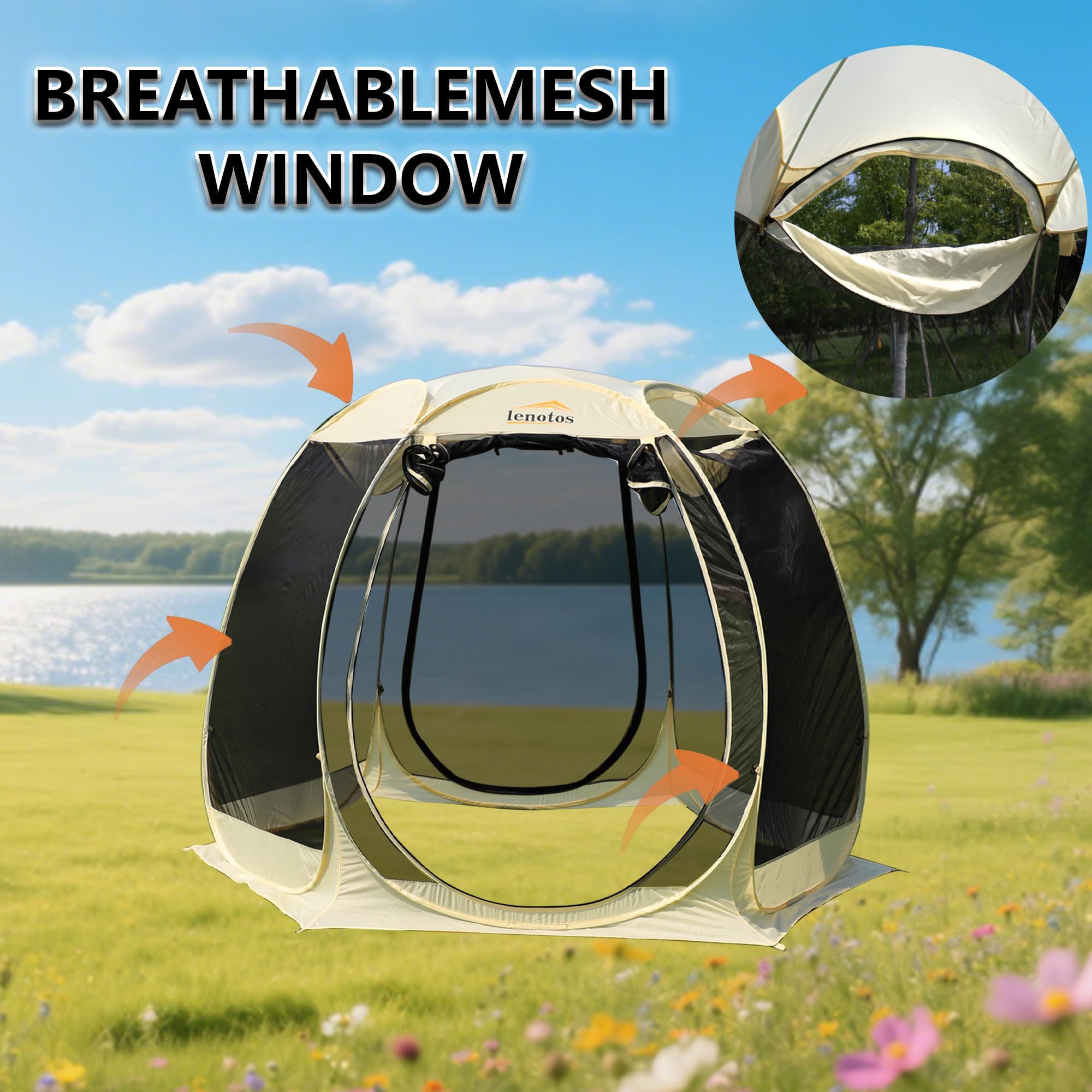Lenotos UPF 50+ sun protection image underscores UV shielding during sunny outdoor outings.