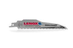 Lenox 656RCT blade close-up shows carbide teeth for durability.