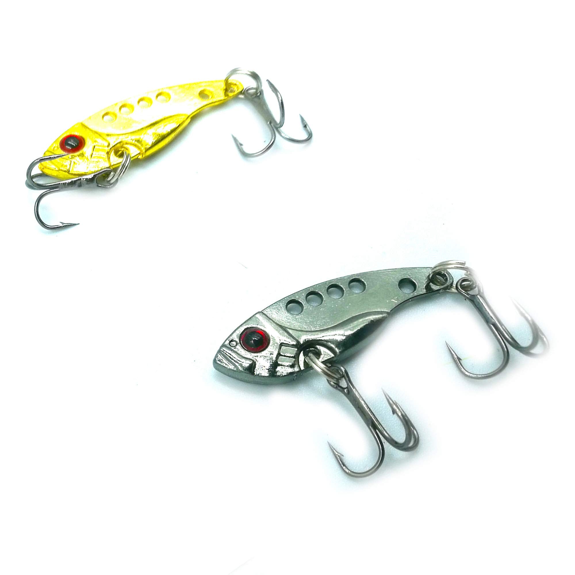 LENPABY 8pcs small metal vib fishing lure - floating and diving crankbait close-up