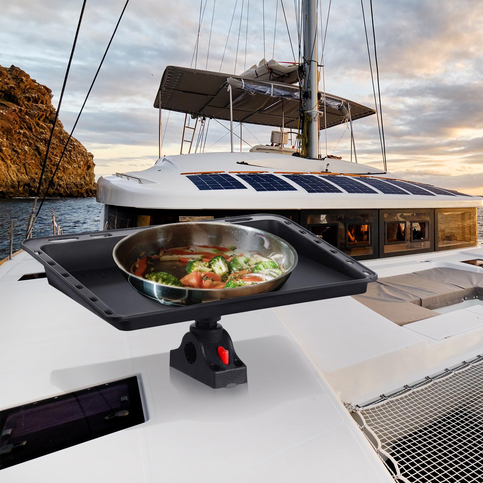 Pliers storage slot and knife slot on Lenwen cutting board