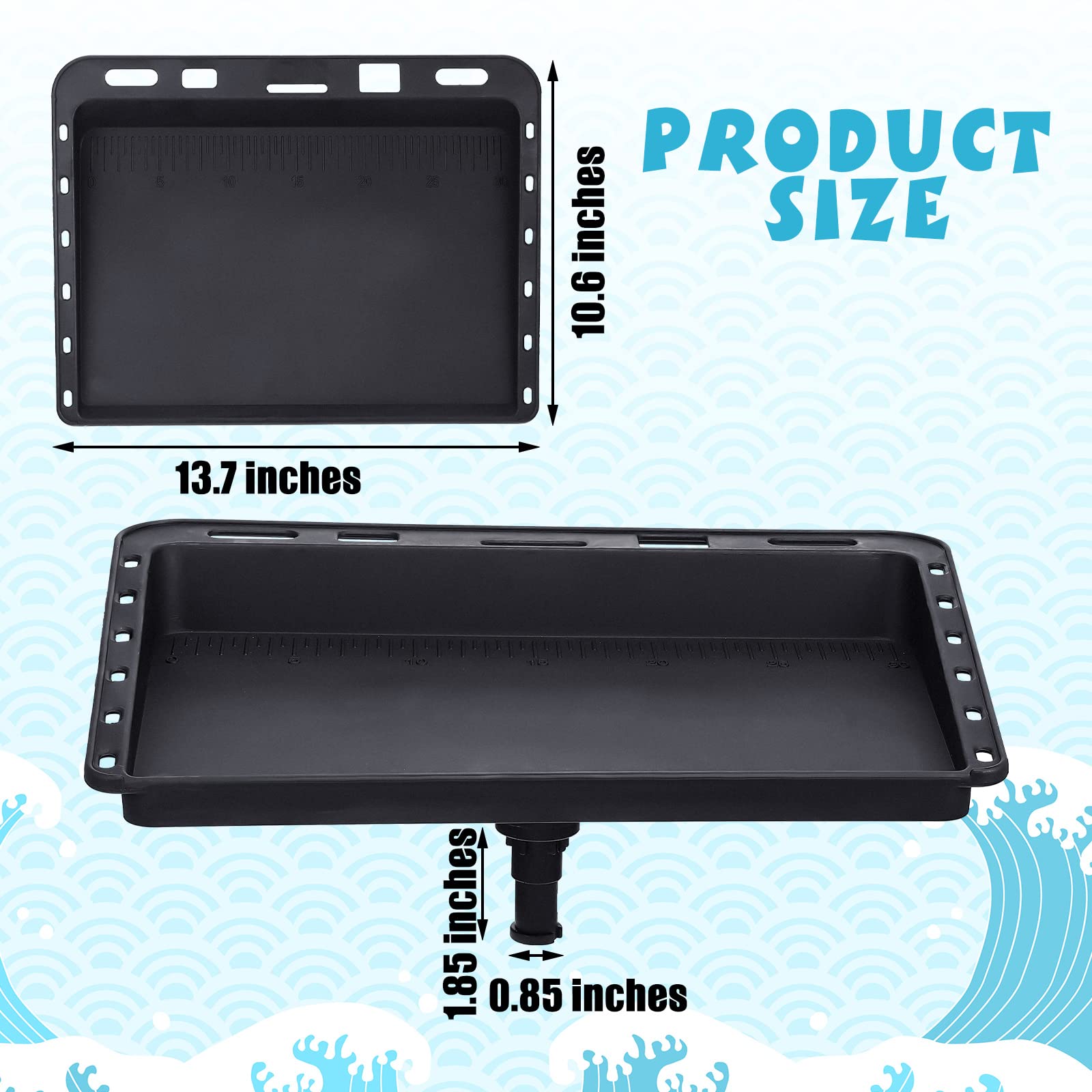 Boat bait table with Lenwen cutting board mounted and rod holder
