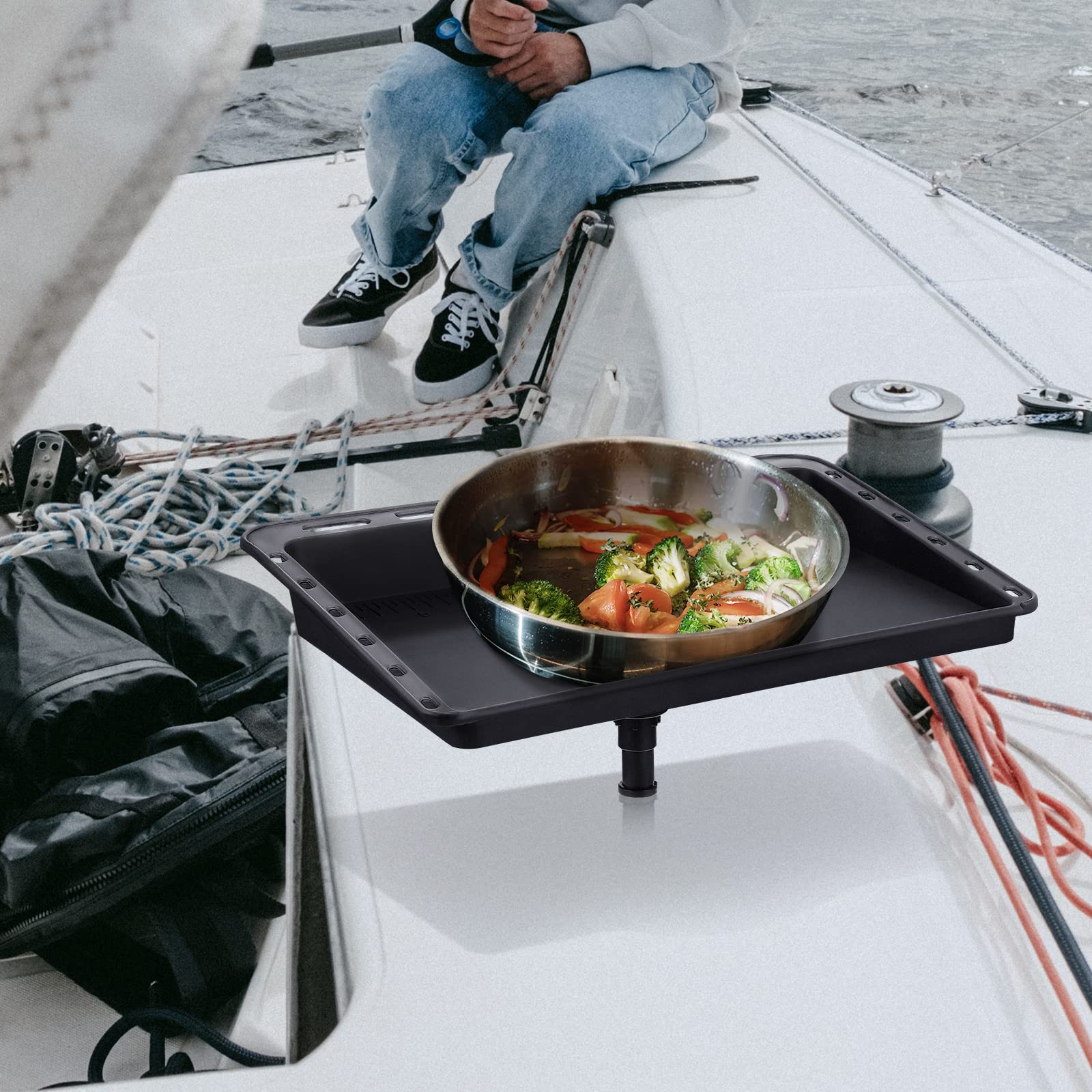Easy mounting setup on boat mount (stand not included)