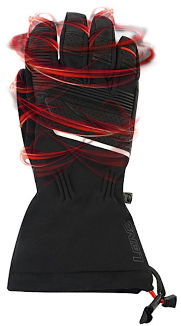 Lenz 6.0 heated finger glove front view with heat for cold commutes.