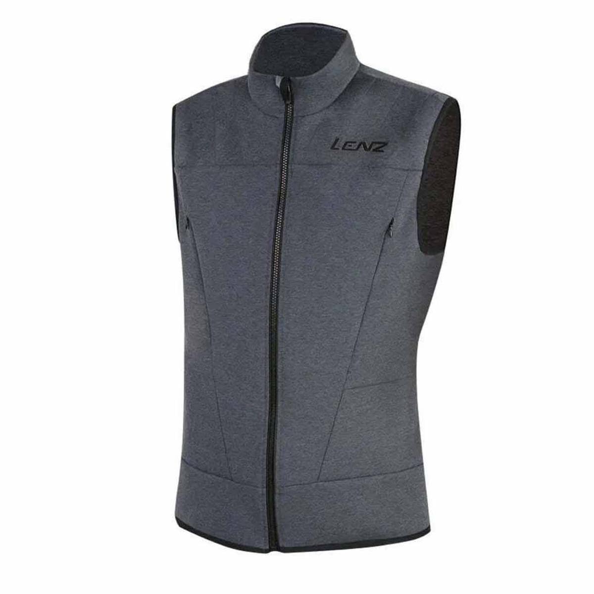 Lenz Heat Vest 2.0 for Men front view showing adjustable warmth zones.
