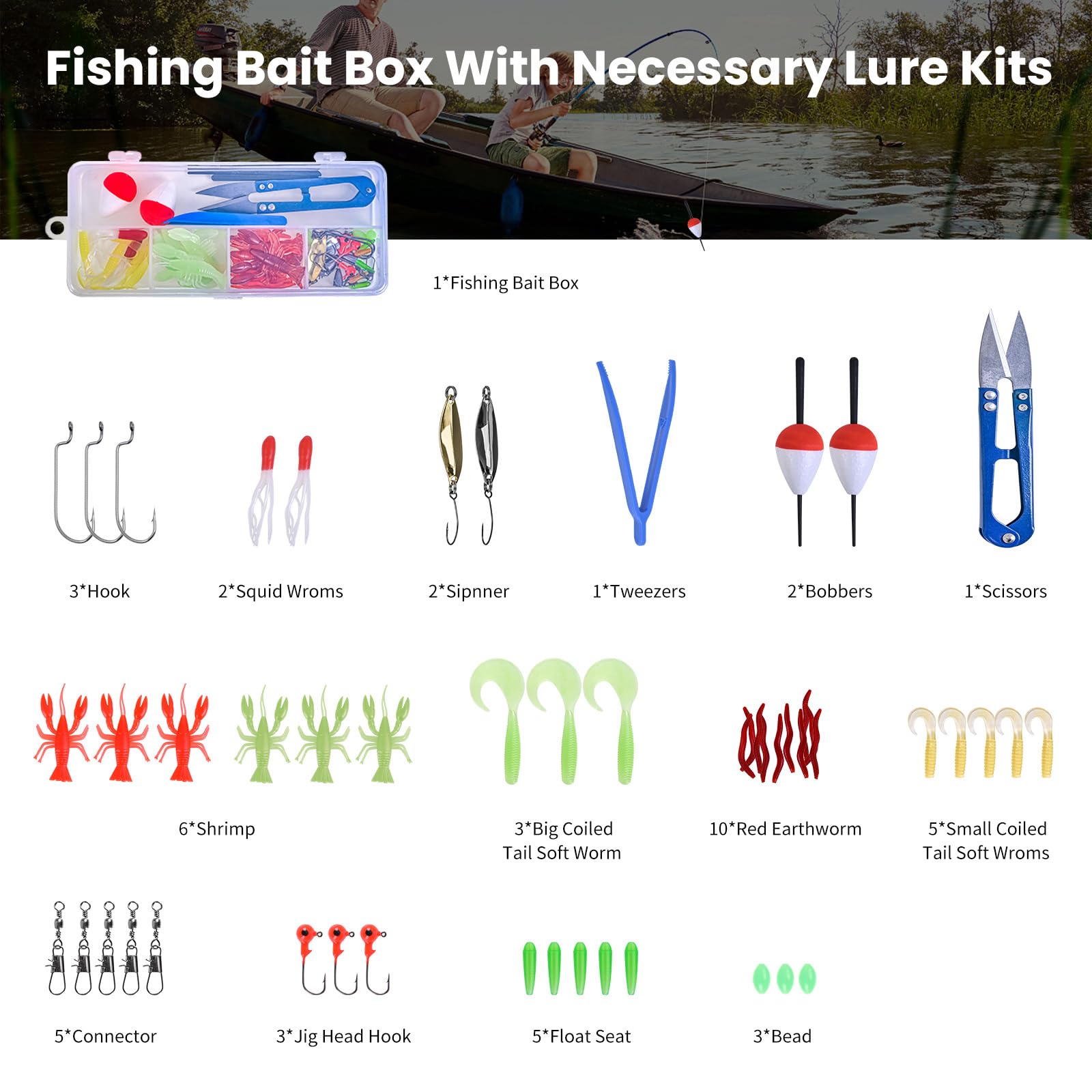LEOFISHING folding nets and buckets included for easy catch-and-keep moments