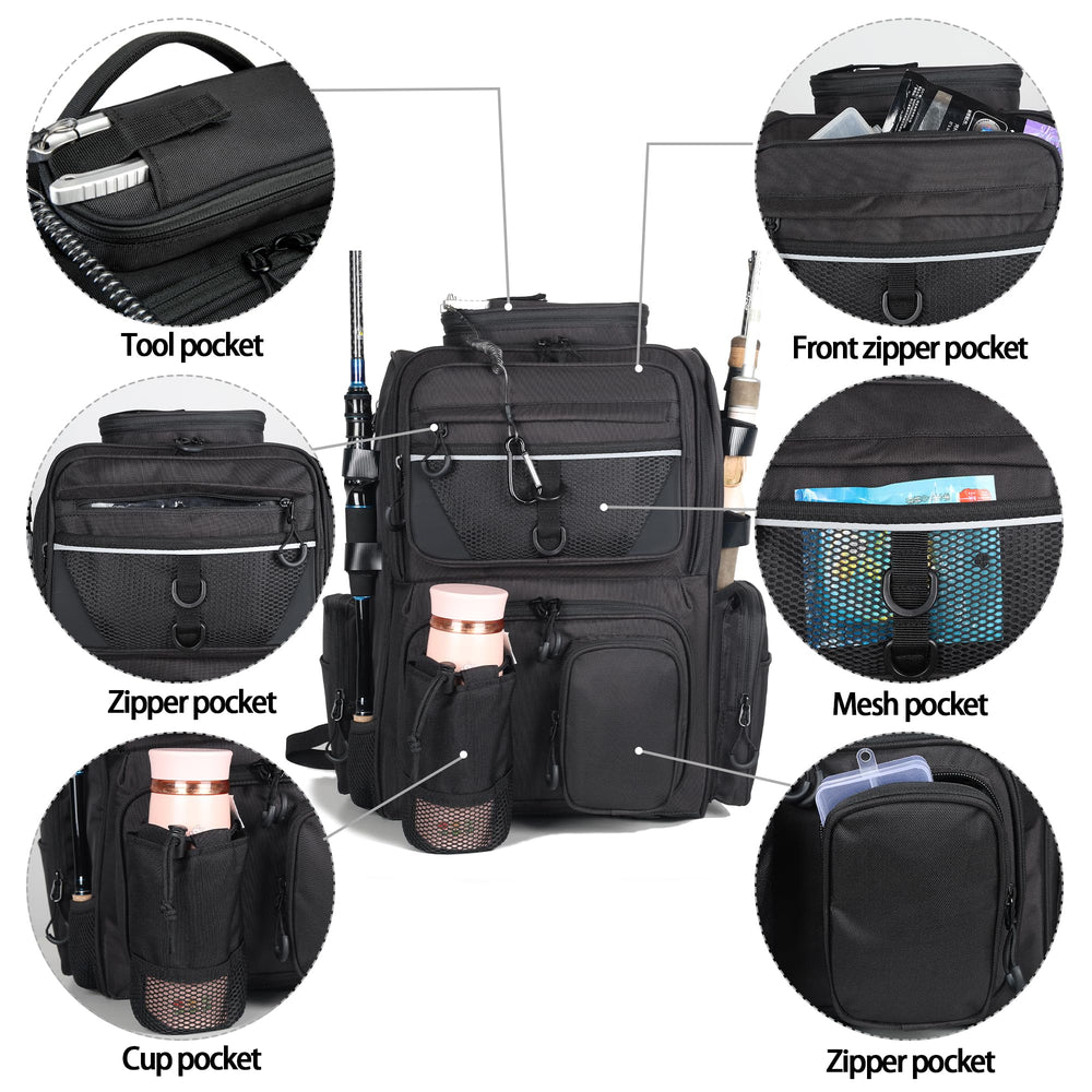 Interior view highlighting 40L capacity and adjustability