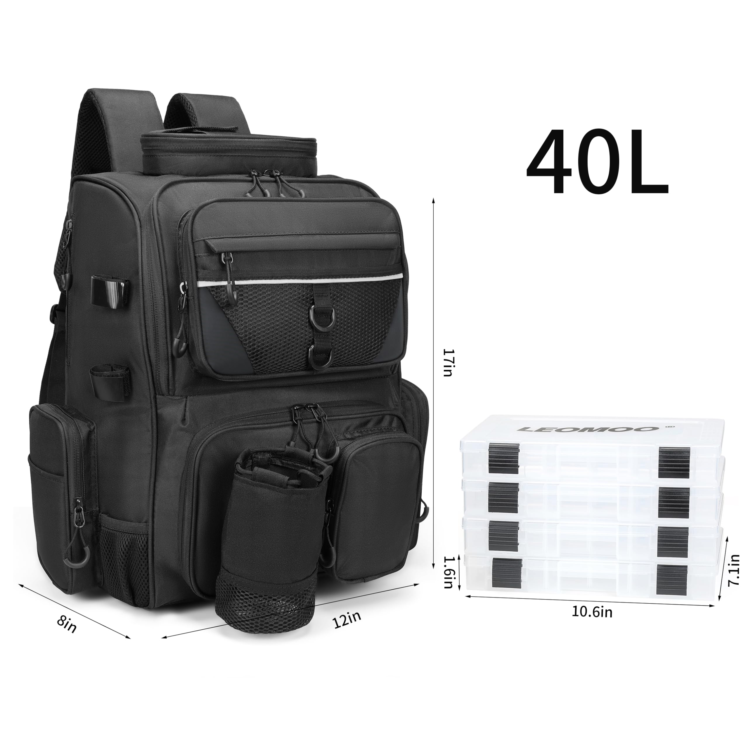 Air-mesh ventilated back panel and padded straps