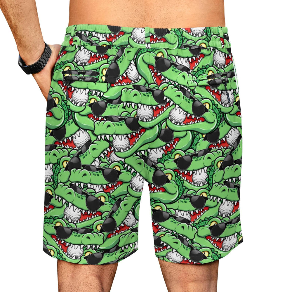 LEOPOM Alligator shorts with back elastic snag fit stay tucked during movements.