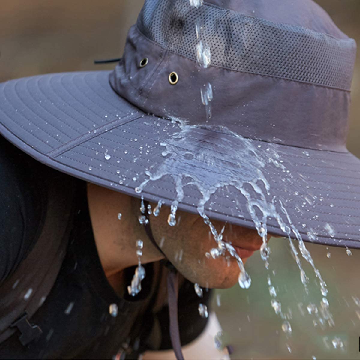 Leotruny hat with adjustable chin strap to secure in windy conditions.