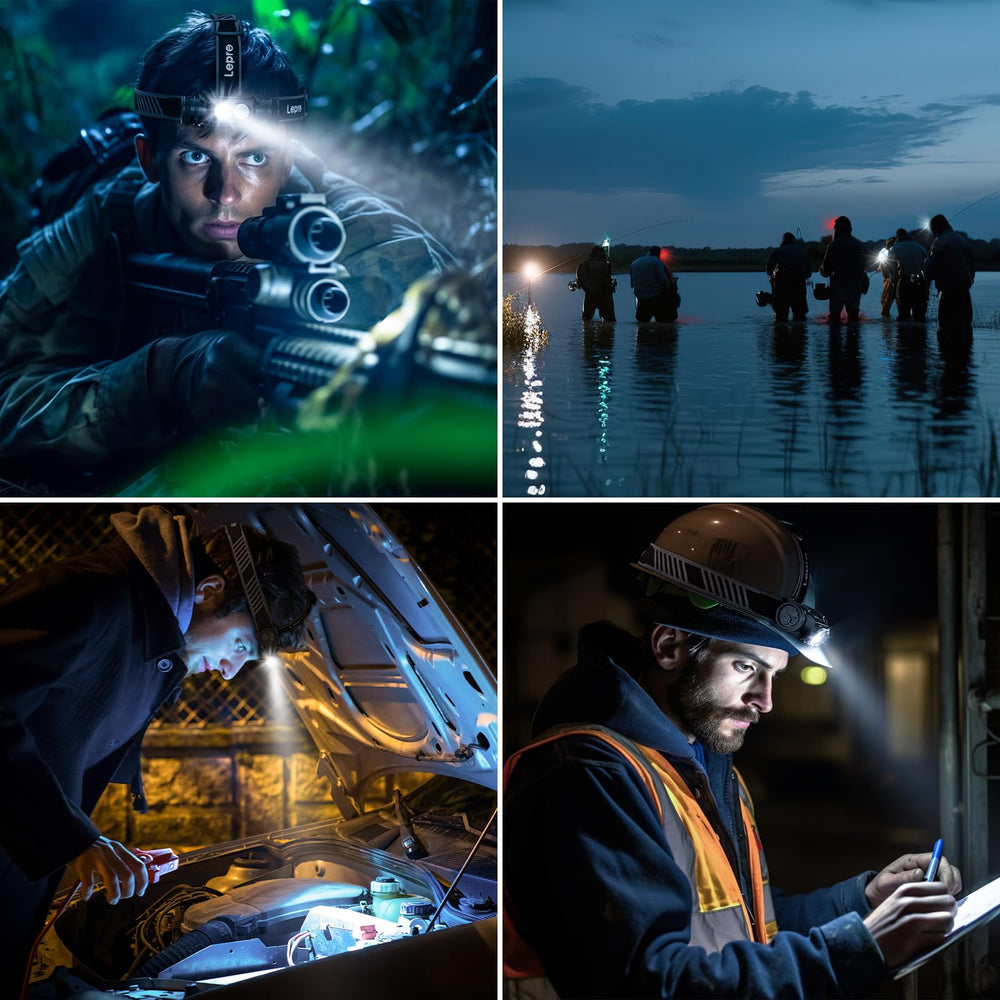 Lepro headlamp 2200mAh battery for extended outdoor sessions