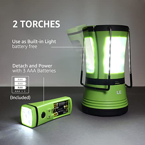 Lepro lantern with detachable flashlights for flexible outdoor lighting.