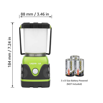 Lepro LE 1000LM lantern hanging hook in use for hands-free setup.