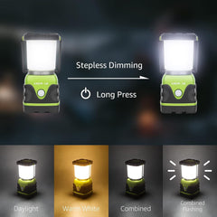 Lepro 1000LM lantern IPX4-water-resistance for splash-prone outdoor use.