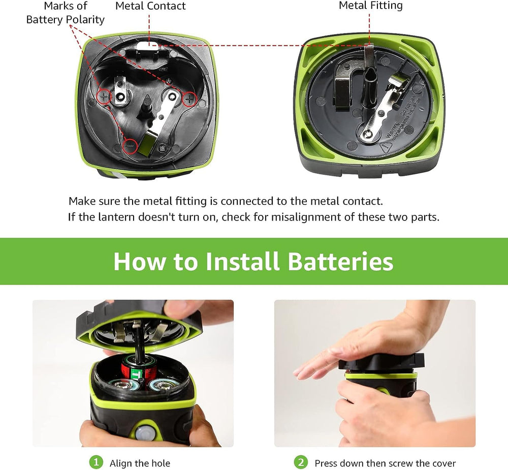Lepro 1000LM lantern portable design fits in your pack.