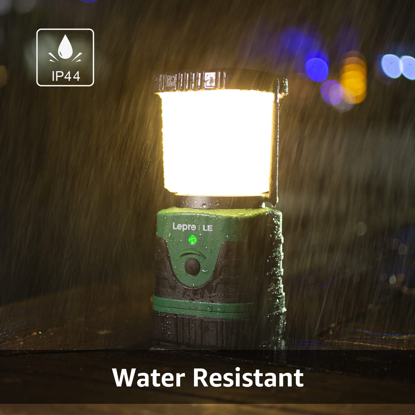 Lepro Lighting EVER lantern 360-degree beam for all-around visibility in any campsite.