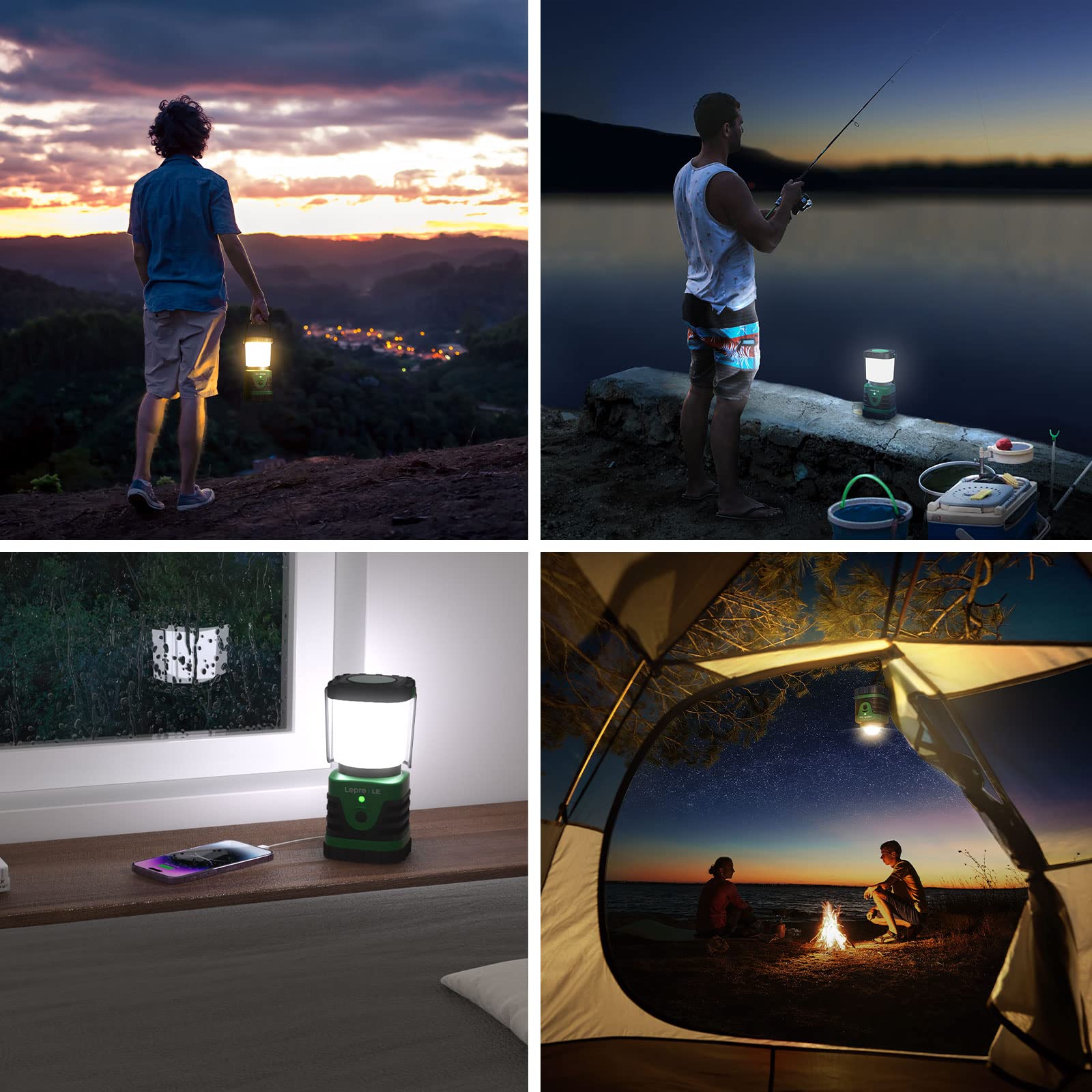 Lepro Lighting EVER lantern includes USB-C cable for easy charging and accessories.