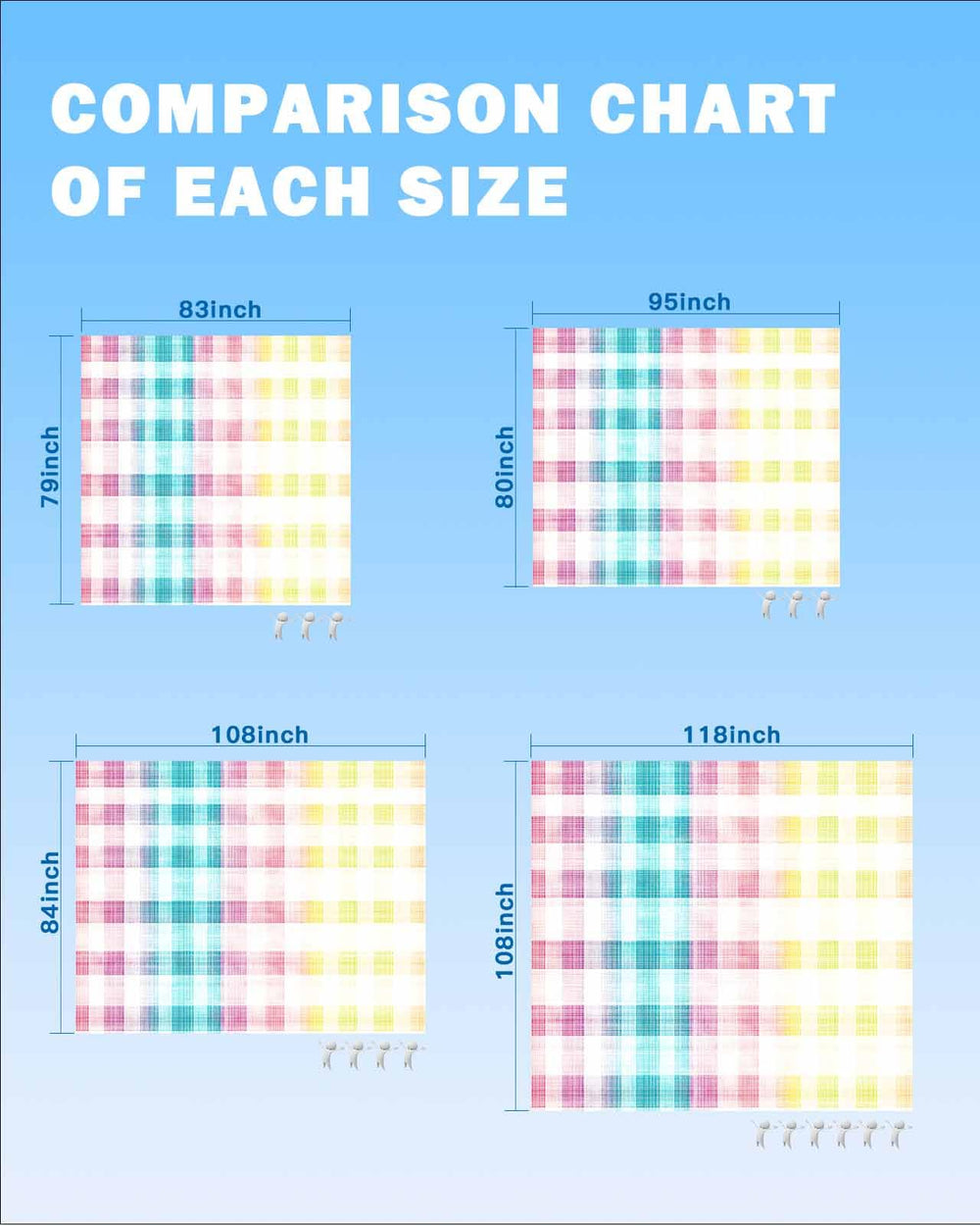 LEQIOLENNG Beach Blanket roomy size 83x79 inches for families.