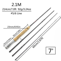 Lerutwis 7ft length rod offers balanced feel for river trout and panfish.