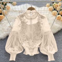 Letfool puff sleeve details close-up showcase elegant volume and versatility.