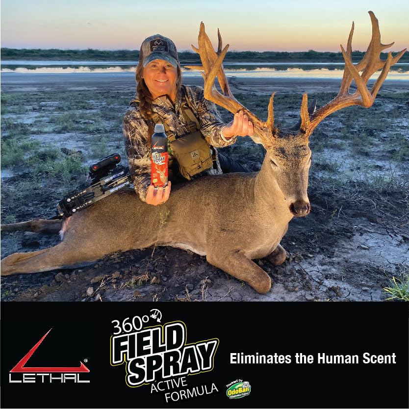 LETHAL 360 upside-down spray capability for easy treatment of stands and gear.