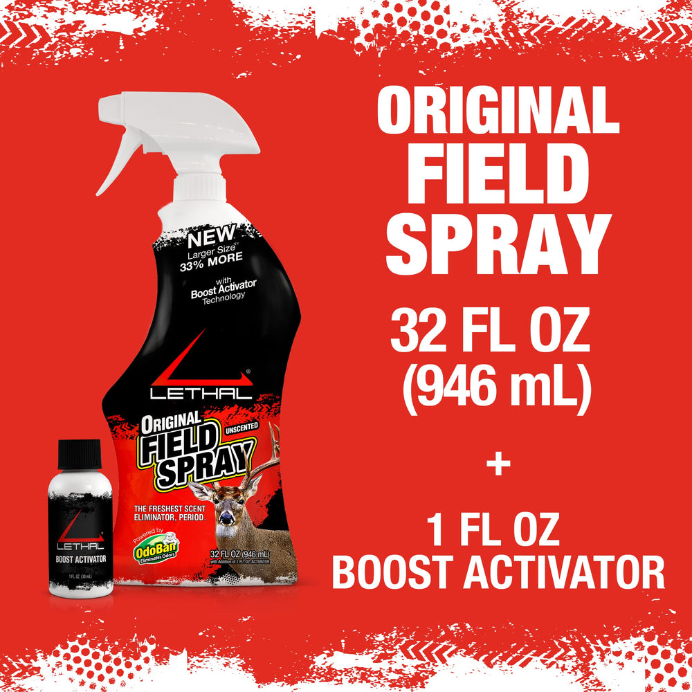 LETHAL Dirt x3 Field Spray bottle 32oz with dirt cover scent for game blending