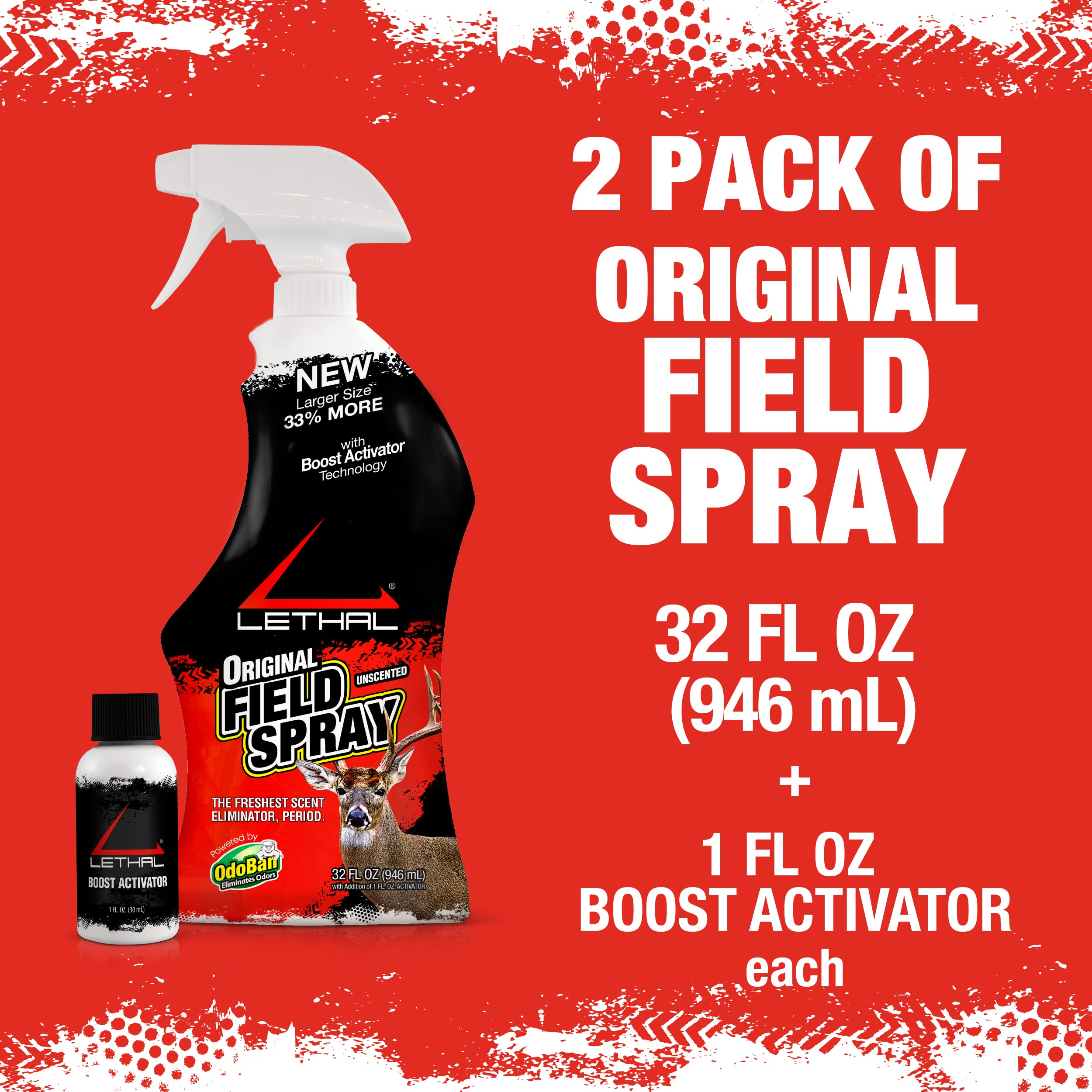 LETHAL Original Unscented formula keeps gear fresh and reduces animal detection in field.