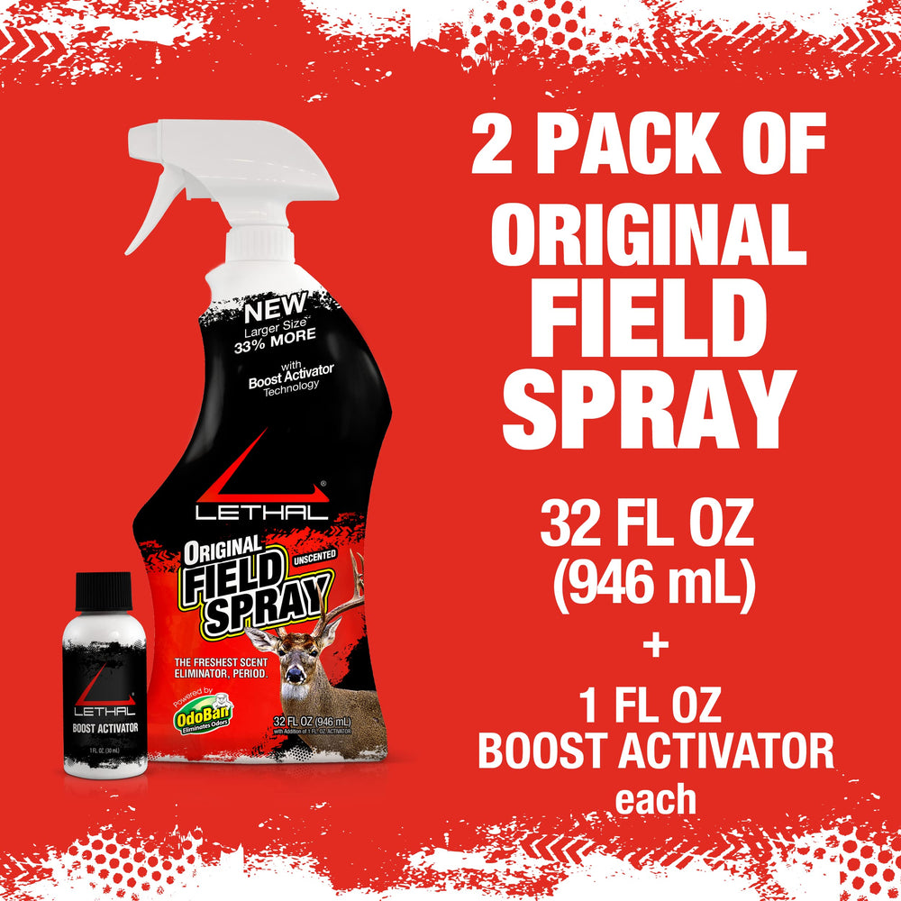 LETHAL Original Unscented formula keeps gear fresh and reduces animal detection in field.