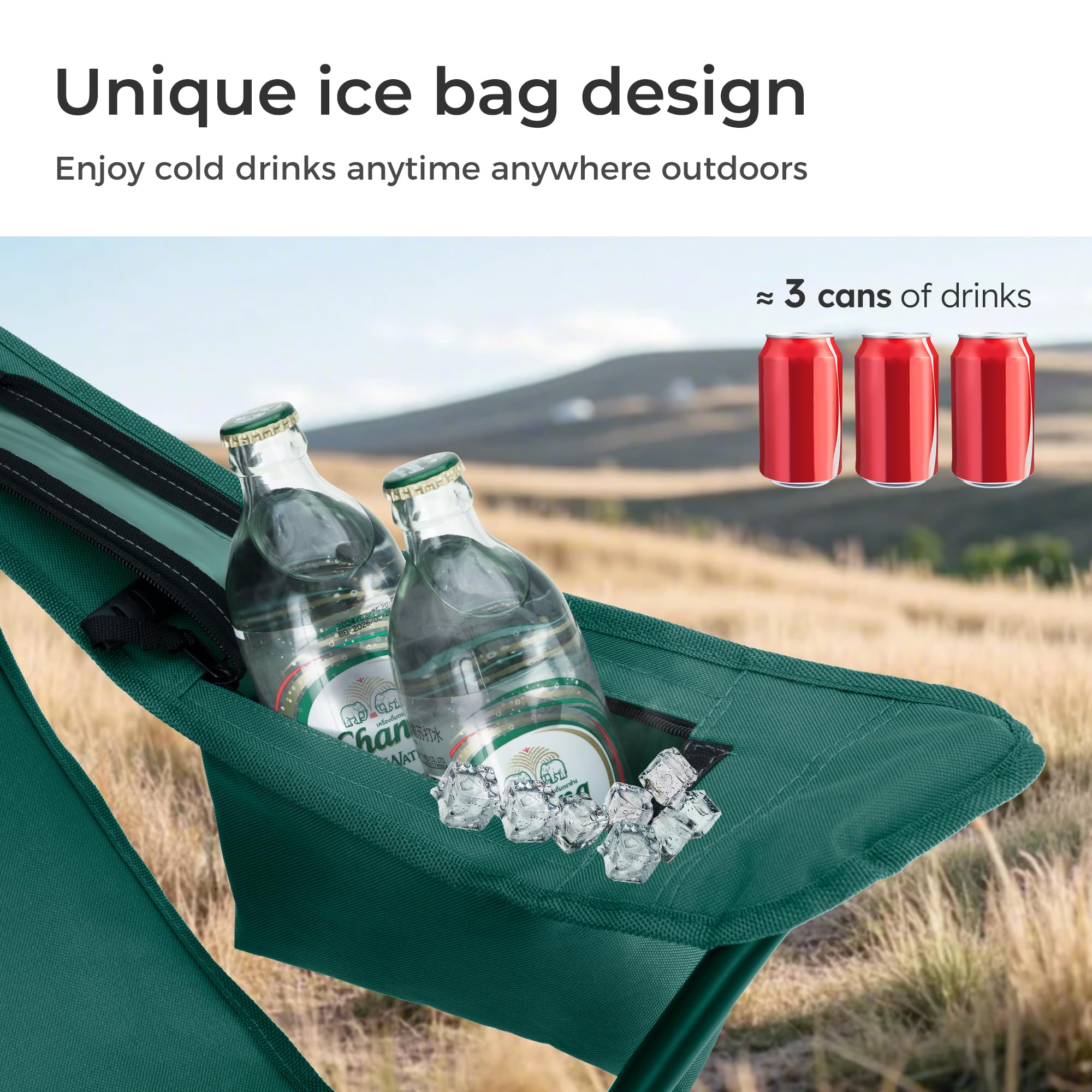 LET'S CAMP 225 lbs weight capacity supports a wide range of campers.