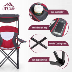 LET'S CAMP cup holder keeps drinks within reach while relaxing